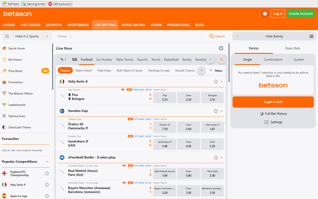 Bettson betting site Malta