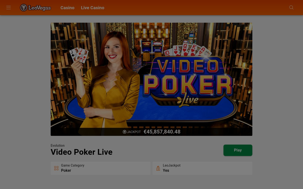 LeoVegas mobile poker casino for Malta