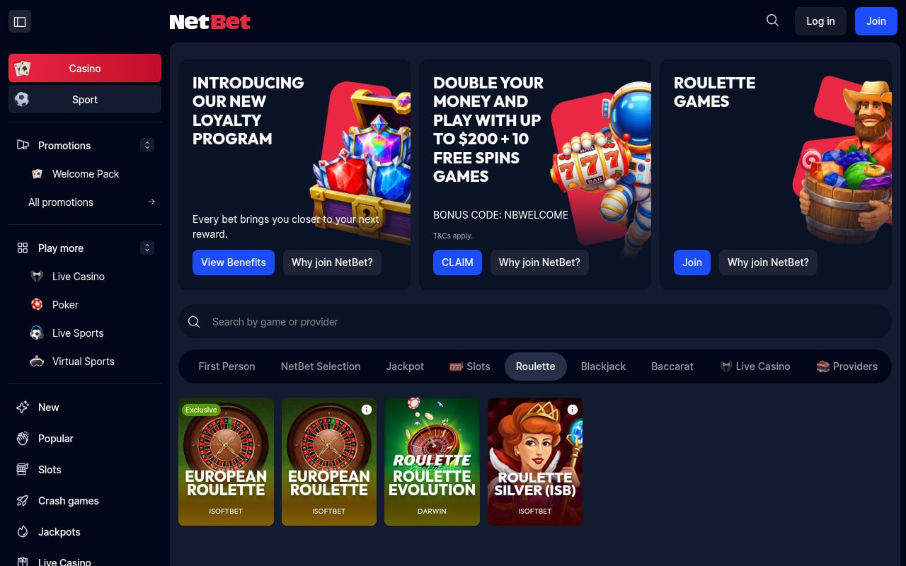 Netbet online roulette casino Malta with sportsbook