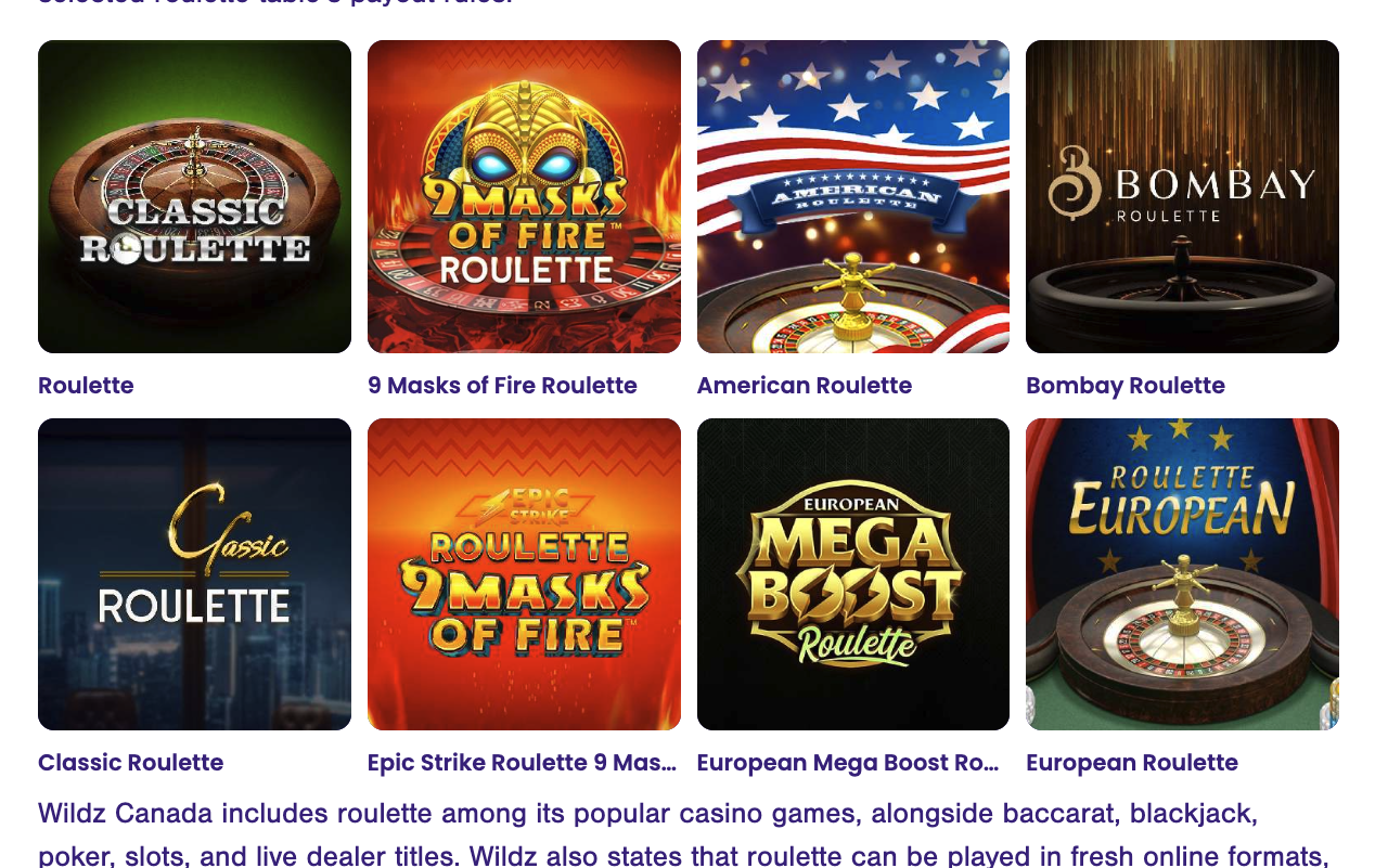 Wildz online roulette casino Malta